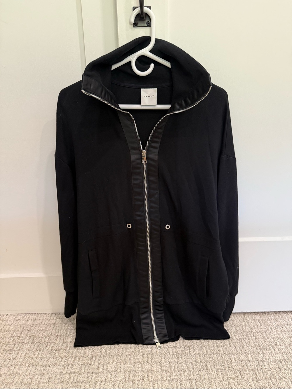 Varley tunic length full zip sweatshirt